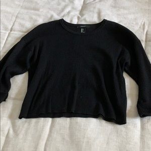 Black cropped sweater